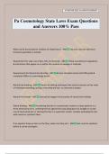 Pa Cosmetology State Laws Exam Questions and Answers 100&percnt; Pass