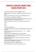BREAST CANCER- BARRY BMS EXAM STUDY SET 