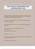 PMC I EXAM 3 QUESTIONS AND ANSWERS 100&percnt; PASS