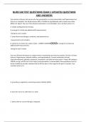 NURS 540 TEST QUESTIONS EXAM 1 UPDATED QUESTIONS AND ANSWERS