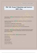 PSC 101- Exam 2 Questions and Answers 100&percnt; Pass