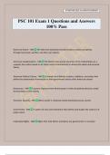 PSC 101 Exam 1 Questions and Answers 100&percnt; Pass