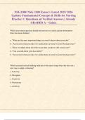 NSG3100&sol; NSG 3100 Exam 1 &lpar;Latest 2025&sol; 2026 Update&rpar; Fundamental Concepts & Skills for Nursing Practice 1 &vert; Questions ad Verified Answers &vert; Already GRADED A &ndash; Galen&period;