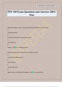PSY 410 Exam Questions and Answers 100&percnt; Pass