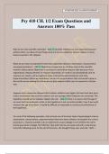 Psy 410 CH&period; 1&sol;2 Exam Questions and Answers 100&percnt; Pass