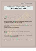 PUR 4000 EXAM QUESTIONS AND ANSWERS 100&percnt; PASS
