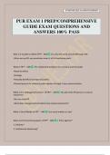 PUR EXAM 1 PREP&sol;COMPREHENSIVE GUIDE EXAM QUESTIONS AND ANSWERS 100&percnt; PASS