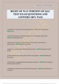 RIGHT OF WAY PORTION OF QAC TEST EXAM QUESTIONS AND ANSWERS 100&percnt; PASS