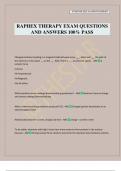 RAPHEX THERAPY EXAM QUESTIONS AND ANSWERS 100&percnt; PASS