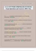 S-12 CITYWIDE SPRINKLER SYSTEMS&period; Exam Questions and Answers 100&percnt; Pass