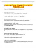 POLS&period; 102 FINAL EXAM WITH CORRECT ANSWERS 2025