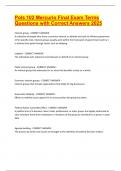 Pols 102 Mercurio Final Exam Terms Questions with Correct Answers 2025