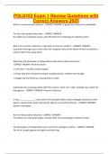 POLS102 Exam 1 Review Questions with Correct Answers 2025