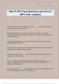 SSgt WAPS Exam Questions and Answers 100&percnt; Pass&period; Updated&period;