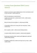 Leasing Exam Questions With Correct Answers