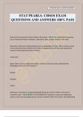 STAT PEARLS- CHSOS EXAM QUESTIONS AND ANSWERS 100&percnt; PASS