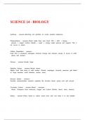 SCIENCE 14 - BIOLOGY