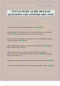 VETT 91 STUDY GUIDE 190 EXAM QUESTIONS AND ANSWERS 100&percnt; PASS