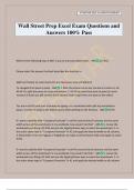 Wall Street Prep Excel Exam Questions and Answers 100&percnt; Pass