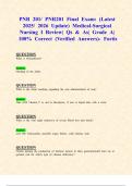 PNR 201&sol; PNR201 Final Exam&colon; &lpar;Latest 2025&sol; 2026 Update&rpar; Medical-Surgical Nursing I Review&vert; Qs & As&vert; Grade A&vert; 100&percnt; Correct &lpar;Verified Answers&rpar;- Fortis