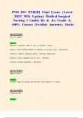 PNR 201&sol; PNR201 Final Exams&colon; &lpar;Latest 2025&sol; 2026 Updates STUDY BUNDLE WITH COMPLETE SOLUTIONS&rpar; Medical-Surgical Nursing I&vert; Qs & As&vert; Grade A&vert; 100&percnt; Correct &lpar;Verified Answers&rpar;- Fortis 