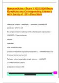Nanomedicine - Exam 2 2025&sol;2026 Exam  Questions and Corresponding Answers  with Surety of 100&percnt; Pass Mark 