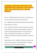 LOUISIANA HORTICULTURE EXAM PACKAGE DEAL QUESTIONS AND VERIFIED DETAILED ANSWERS &vert; 100&percnt; GUARANTEED PASS &vert; ALREADY GRADED A&plus;