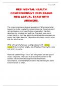 HESI MENTAL HEALTH  COMPREHENSIVE 2025 BRAND  NEW ACTUAL EXAM WITH  ANSWERS&period;
