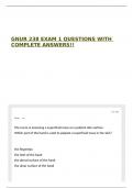 GNUR 238 EXAM 1 QUESTIONS WITH COMPLETE ANSWERS&excl;&excl;