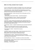 BBH 310 FINAL EXAM STUDY GUIDE