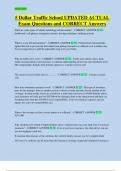 5 Dollar Traffic School UPDATED ACTUAL   Exam Questions and CORRECT Answers