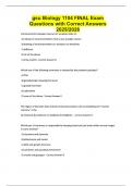 gsu Biology 1104 FINAL Exam Questions with Correct Answers 2025&sol;2026