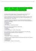 ACCT 102 TEST QUESTIONS WITH 100&percnt; CORRECT ANSWERS 