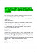 ACCT 102 EXAM QUESTIONS WITH ALL CORRECT ANSWERS 2025 NEW UPDATE 