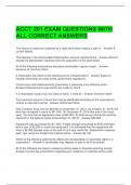  ACCT 201 EXAM QUESTIONS WITH ALL CORRECT ANSWERS 