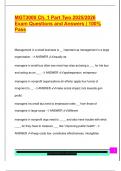 MGT3000 Ch&period; 1 Part Two 2025&sol;2026  Exam Questions and Answers &vert; 100&percnt;  Pass 