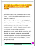 MGT3000 Exam 1 Study Guide 2025&sol;2026  Exam Questions and Answers &vert; 100&percnt;  Solved