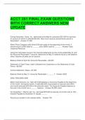 ACCT 201 FINAL EXAM QUESTIONS WITH CORRECT ANSWERS NEW UPDATE 