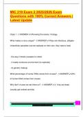 MIC 319 Exam 2 2025&sol;2026 Exam  Questions with 100&percnt; Correct Answers &vert;  Latest Update 