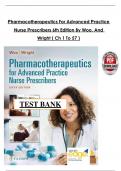 Pharmacotherapeutics for Advanced Practice Nurse Prescribers &ndash; Woo & Wright 6th Edition &lpar;2024&rpar; &ndash; Full Test Bank with Questions and Answers from Chapters 1&ndash;57
