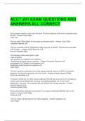 ACCT 201 EXAM QUESTIONS AND ANSWERS ALL CORRECT 