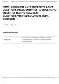 WHNP Boards 2025 COMPREHENSIVE EXAM QUESTIONS &vert;FREQUENTLY TESTED QUESTIONS &vert;RECENTLY TESTING REAL EXAM QUESTIONS&vert;VERIFIED SOLUTIONS &lpar;100&percnt; CORRECT&rpar;