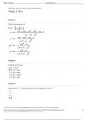 MATH225 Calculus I Week 2 test &vert; MATH 225 Calculus I&semi; Week 2 Test - Answered and Solved Correctly- Summer 2025&period;