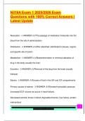 N316A Exam 1 2025&sol;2026 Exam  Questions with 100&percnt; Correct Answers &vert;  Latest Update