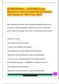 N316B Midterm 1 2025&sol;2026 Exam  Questions and Corresponding Answers  with Surety of 100&percnt; Pass Mark 
