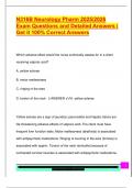 N316B Neurology Pharm 2025&sol;2026  Exam Questions and Detailed Answers &vert;  Get it 100&percnt; Correct Answers