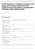 NCCER Electrical Lv 1 MODULE 9 Conductors and Cables ACTUAL EXAM QUESTIONS WITH COMPLETE SOLUTION GUIDE &lpar;A&plus; GRADED 100&percnt; VERIFIED&rpar; LATEST VERSION 2025&excl;&excl;