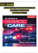 TEST BANK Paramedic Care&colon; Principles & Practice&comma; 6th edition Volume 2&colon; Patient Assessment &lpar;Bledsoe&rpar; Chapter 1 to 7