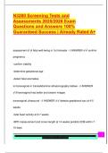 N3280 Screening Tests and  Assessments 2025&sol;2026 Exam  Questions and Answers 100&percnt;  Guaranteed Success &vert; Already Rated A&plus;