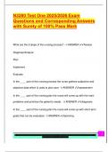N3280 Test One 2025&sol;2026 Exam  Questions and Corresponding Answers  with Surety of 100&percnt; Pass Mark